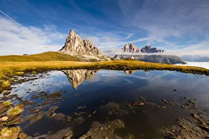 Autumn in the Dolomites, mount Gusela and Tofane group, Cortina d Ampezzo, Belluno