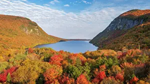 Fall Colors Prints: Autumn at Lake Willoughby, Northeast Kingdom, Westmore, Vermont, USA