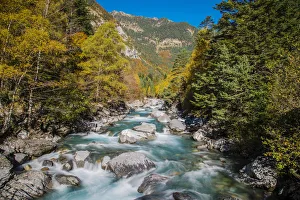Blurred Motion Gallery: Autumn landscape in Ordesa and Monte Perdido National Park, Huesca, Aragon, Spain