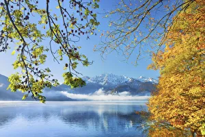 Upper Bavaria Prints: Autumn mood at Kochelsee - Germany, Bavaria, Upper Bavaria