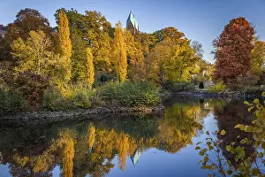 Rhine Main Prints: Autumn mood in the palace gardens of Bad Homburg vor der Hoehe, Taunus, Hesse, Germany