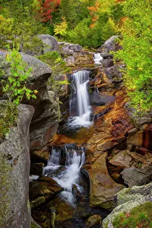 Autumn Leaf Prints: Autumn at Screw Auger Falls, Grafton Notch State Park, Maine, USA