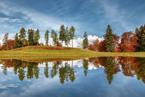 Val Dintelvi Prints: Autumnal reflections on Monte Tellero pond