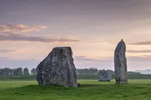 Images Dated 9th June 2020: Avebury Stone Circle at dawn, Avebury, Wiltshire, England