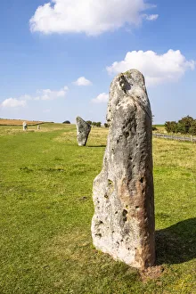 Neolithic Prints: Avebury stone circles, Avebury, Wiltshire, England United Kingdom