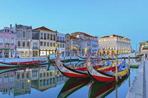 Canal Prints: Aveiro main canal at twilight, Aveiro, Portugal