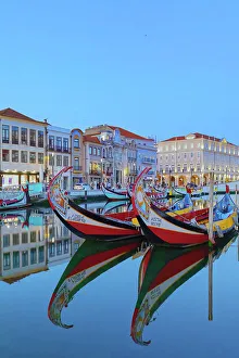 Waterways Prints: Aveiro main canal at twilight, Aveiro, Portugal