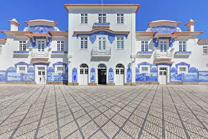 Aveiro District Prints: Aveiro old railways station building, Aveiro, Portugal