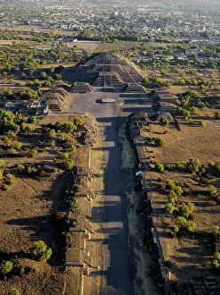 Balloon Prints: Avenue of the Dead and Pyramid of the Moon at sunrise