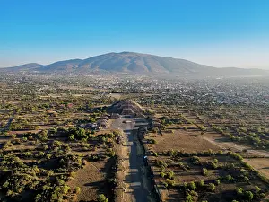 Balloon Prints: Avenue of the Dead and Pyramid of the Moon at sunrise