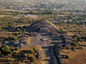 Balloon Prints: Avenue of the Dead and Pyramid of the Moon at sunrise