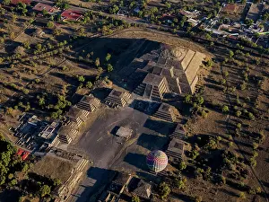 Balloon Prints: Avenue of the Dead and Pyramid of the Moon at sunrise
