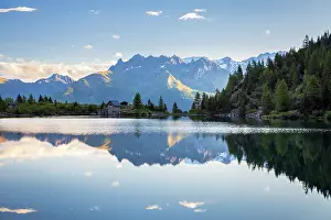 Camonica Valley Prints: Aviolo lake in the Adamello park. Edolo, Brescia province, Italy