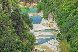 Noto Valley Prints: Avola lakes, high angle view, Avola, Noto Valley, Sicily, Italy