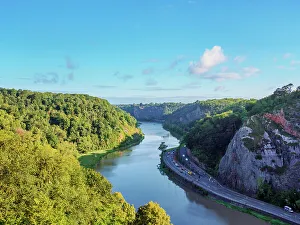 Avon Prints: Avon Gorge, elevated view, Bristol, England, United Kingdom