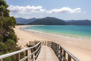Awaroa Inlet along the Abel Tasman national park at sunrise, South Island, New Zealand