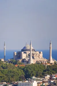 Bosphorus Gallery: Aya Sofia and Bosphorus from Galata Tower, Istanbul, Turkey