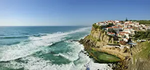 Seacoast Prints: Azenhas do Mar, near Sintra, in front of the Atlantic Ocean. Portugal