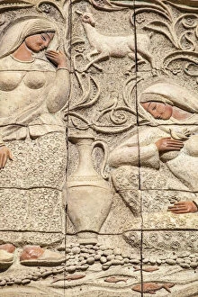 Images Dated 18th March 2013: Azerbaijan, Baku, Carvings on wall in The Old Town - Icheri Sheher