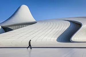 Images Dated 24th April 2018: Azerbaijan, Baku, Heydar Aliyev Cultural Center, building designed by Zaha Hadid