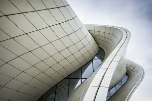 Azerbaijan, Baku, Heydar Aliyev Cultural Center, building designed by Zaha Hadid