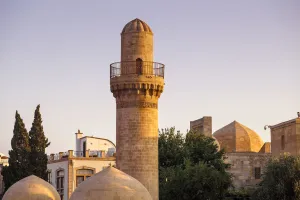 Central Asia Gallery: Azerbaijan, Baku, View of The Old Town, looking towards Palace of Shivanshahs, Shah