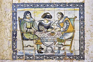 Azulejos (ceramic tiles), 17th century, of the Palacio dos Marqueses de Fronteira Azulejos (ceramic tiles), 17th century, of the Palacio dos Marqueses de Fronteira