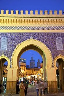 Morocco Gallery: Bab Boujeloud Gate, Fez, Morocco, North Africa