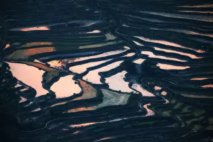 Bada rice terraces in yuanyang rice terraces area, Yunnan, Southern China, China
