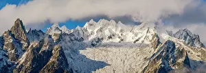 Mountain Peak Prints: Badile, Cengalo, Cima di Zocca snowy peaks and Valmasino