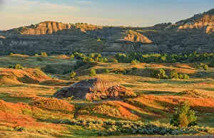 North Dakota Prints: The badlands in late summer, from Buck Hill