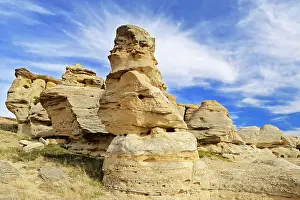 Badlands Clay Formation Prints: Badlands in UNESCO World Heritage Site Writing-On-Stone Provincial Park Alberta