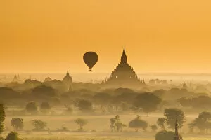 Bagan at sunset, Mandalay, Burma (Myanmar)