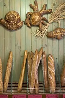 Produce Gallery: Baguettes in a Boulangerie, Sarlat, Dordogne, France