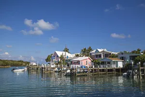 Bahamas, Abaco Islands, Elbow Cay, Hope Town, Harbout front