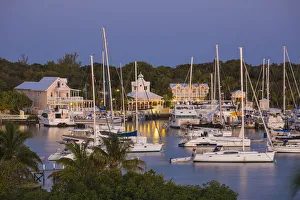 Bahamas, Abaco Islands, Elbow Cay, Hope Town, View of Hope Town Inn & Marina