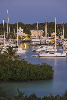 Bahamas, Abaco Islands, Elbow Cay, Hope Town, View of Hope Town Inn & Marina