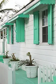 Bahamas, Eleuthera Island, Harbour Island, Dunmore Town, house detail
