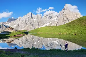 Pass Prints: Baita Segantini refuge and Pale di San Martino in Dolomites