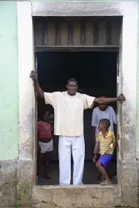Sao Tom E Princip Gallery: The baker at the bakery in Santa Antonio