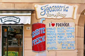 Building Structure Prints: Bakery facade, Camogli, Liguria, Italy
