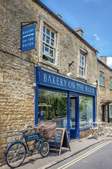 Cotswolds Prints: Bakery in the old town of Bournton-on-the-Water, Cotswolds, Gloucestershire, England