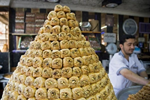 Down Town Prints: Baklava for sale in a patisserie in downtown Damascus
