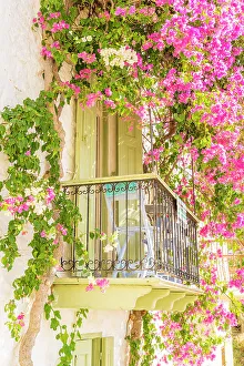 Symi Prints: Balcony, Symi, Dodecanese Islands, Greece
