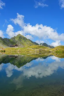 Balea lake at Transfagarasan road, Transylvania, Romania