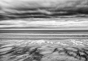 Bamburgh Prints: Bamburgh beach at low tide, Northumberland, UK