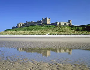 Tidepool Prints: Bamburgh Castle Reflections, Northumberland, England