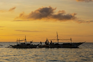 Bangka boats, Gigantes Islands, Iloilo Province, Western Visayas, Philippines