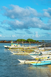 Iloilo Province Prints: Bangka boats, Gigantes Islands, Iloilo Province, Western Visayas, Philippines