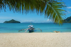 The Philippines Prints: Bangka boats, Gigantes Islands, Iloilo Province, Western Visayas, Philippines
